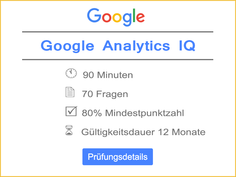Google Analytics IQ Prüfung