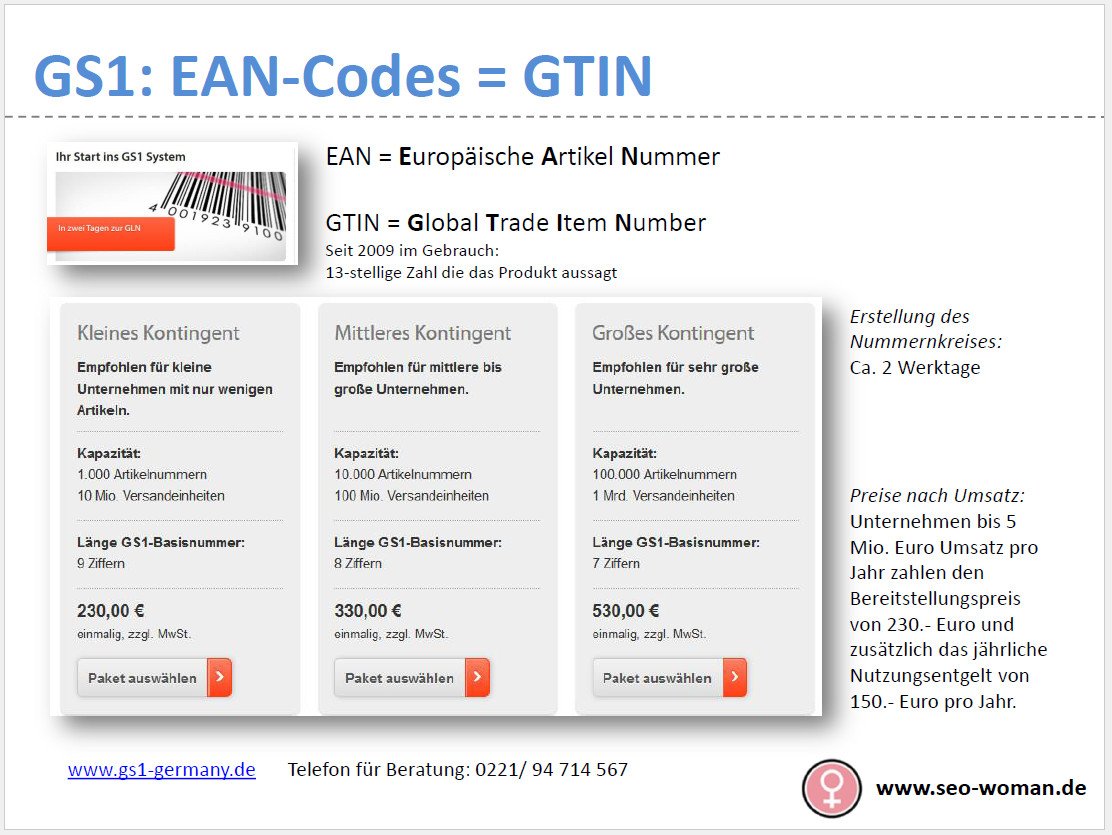 GS1 EAN-Code GTIN kaufen