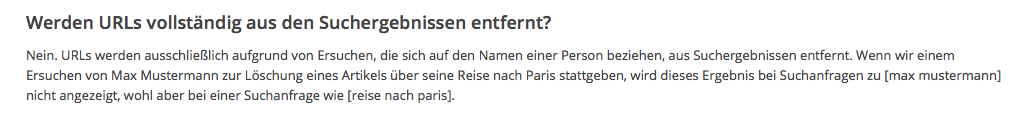 Google-URLs aus Suchergebnissen entfernen