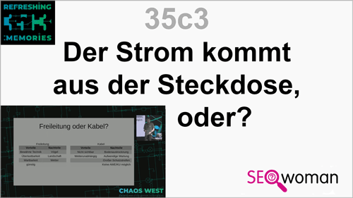 Der Strom kommt aus der Steckdose, oder?