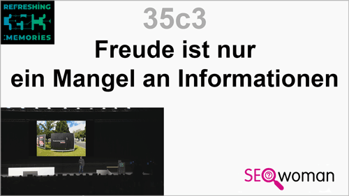 Freude ist nur ein Mangel an Informationen