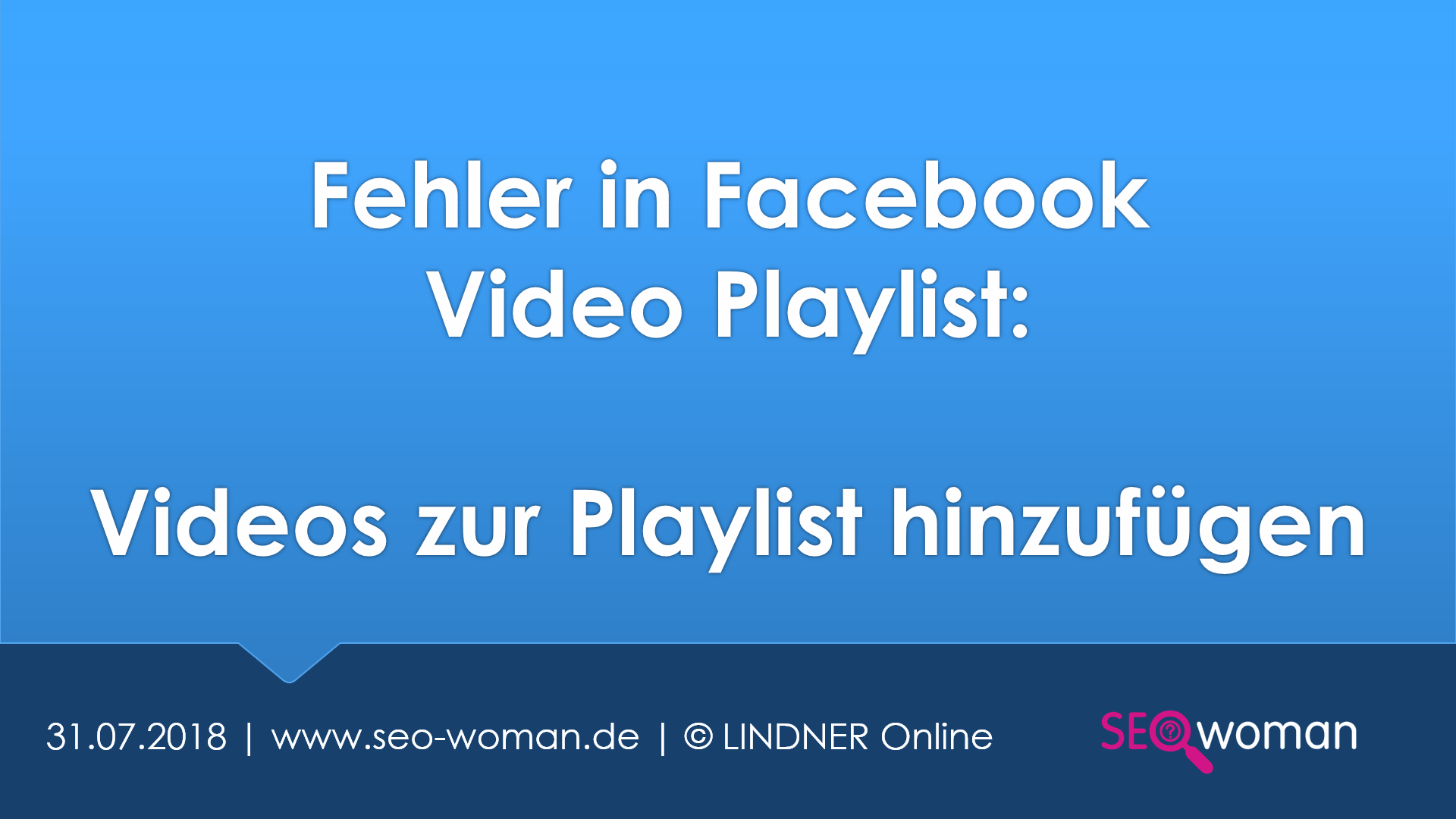 Fehler in Facebook Video Playlist