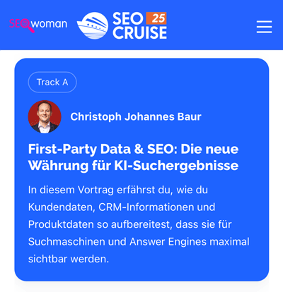 SEOcruise Programm: Christoph Johannes Baur SEOcruise Programm: Christoph Johannes Baur