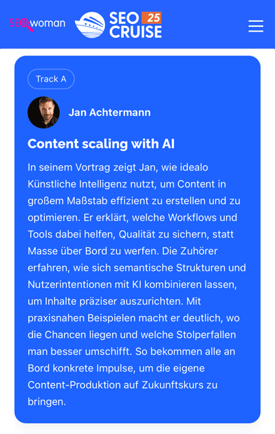 SEOcruise Programm: Jan Achtermann SEOcruise Programm: Jan Achtermann