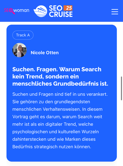 SEOcruise Programm: Nicole Otten SEOcruise Programm: Nicole Otten
