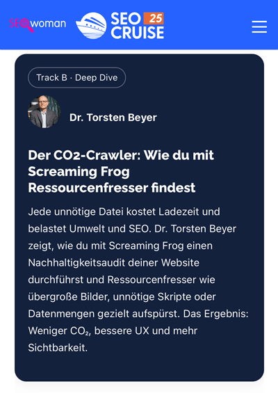 SEOcruise Programm: Dr. Torsten Beyer SEOcruise Programm: Dr. Torsten Beyer