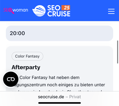 SEOcruise Programm: Afterparty SEOcruise Programm: Afterparty