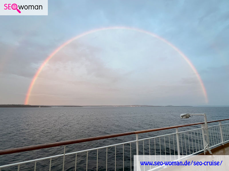 Doppelter Regenbogen auf der SEOcruise Doppelter Regenbogen auf der SEOcruise