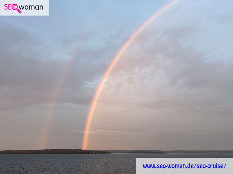Doppelter Regenbogen auf der SEOcruise Doppelter Regenbogen auf der SEOcruise