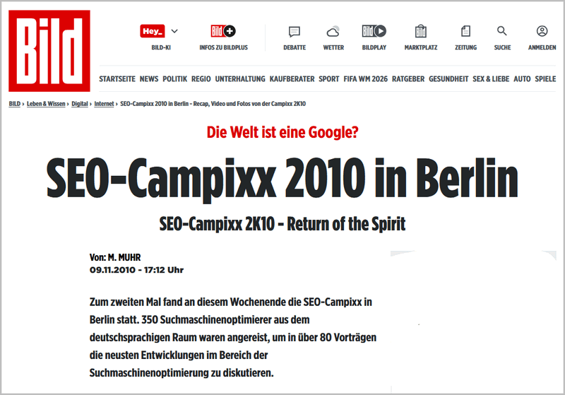 BILD – Bericht über die SEO-Campixx Berlin BILD – Bericht über die SEO-Campixx Berlin