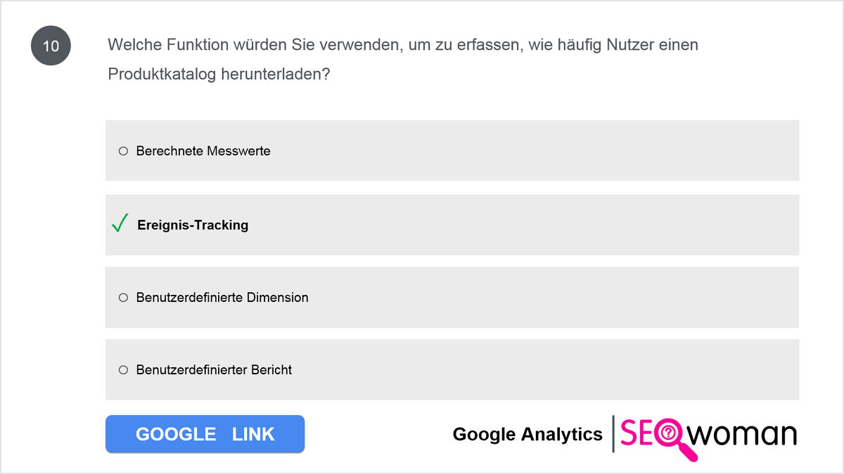 Welche Funktion würden Sie verwenden, um zu erfassen, wie häufig Nutzer einen Produktkatalog herunterladen?