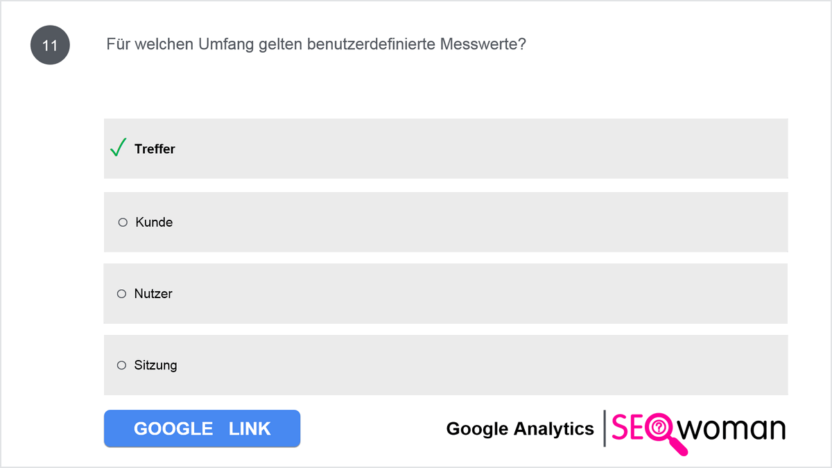 Welche der folgenden Optionen ist ein Umfang für benutzerdefinierte Messwerte?