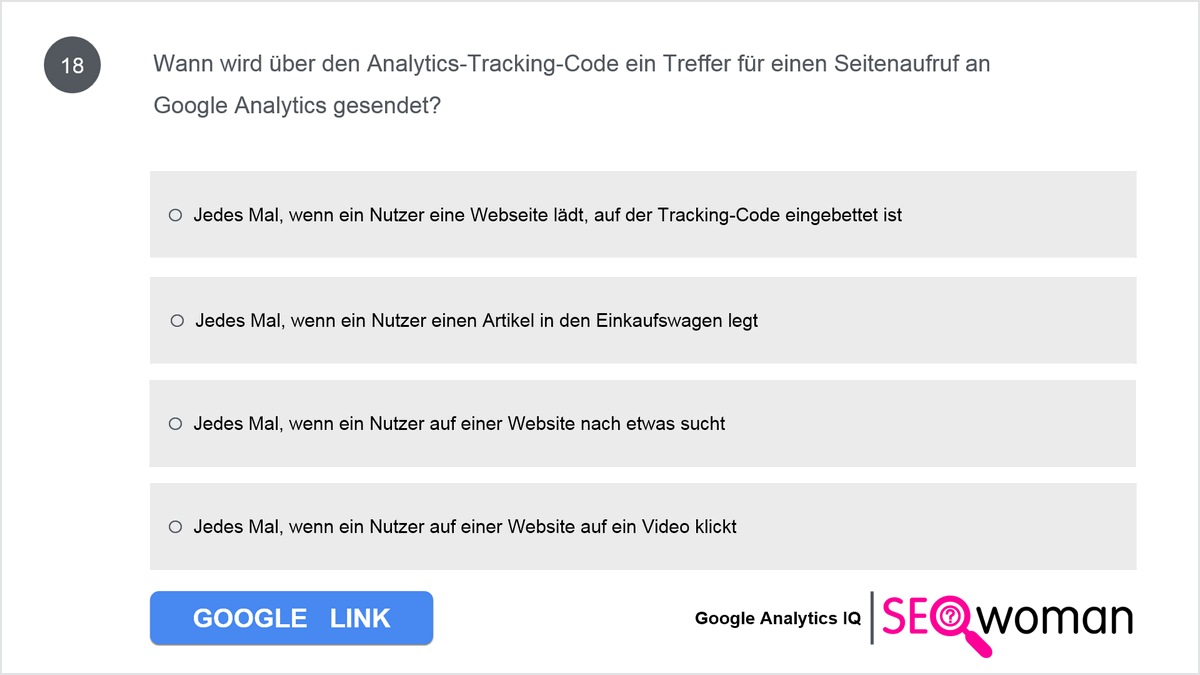 Wann wird über den Analytics-Tracking-Code ein Treffer für einen Seitenaufruf an Google Analytics gesendet?