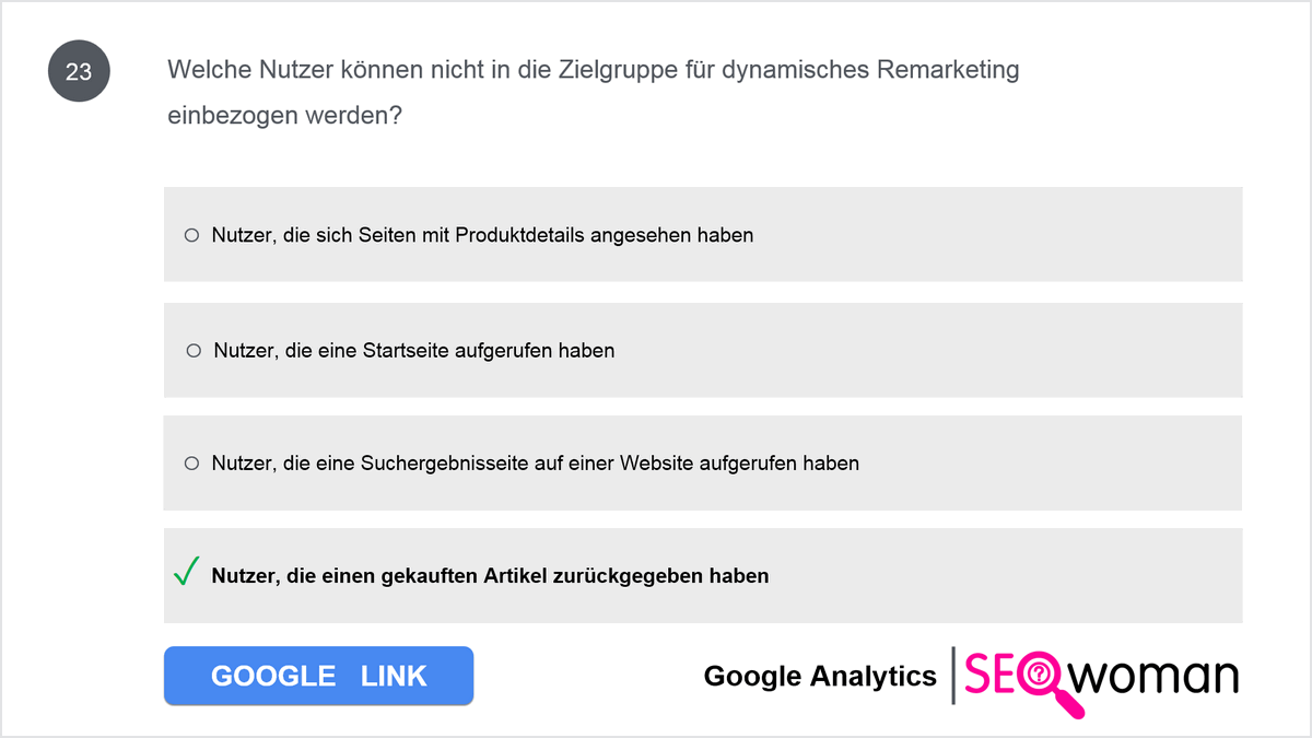 Welche Nutzer können nicht in die Zielgruppe für dynamisches Remarketing einbezogen werden?