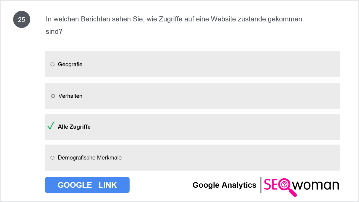In welchen Berichten sehen Sie, wie Zugriffe auf eine Website zustande gekommen sind?
