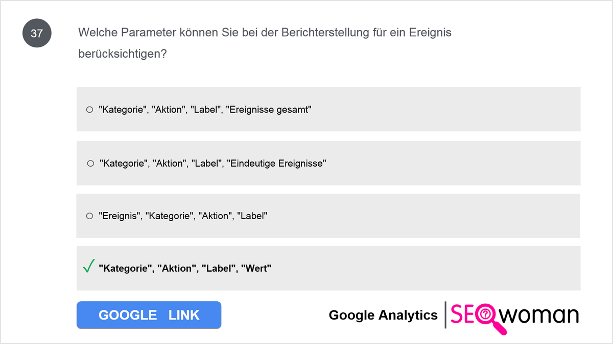 Welche Parameter können Sie bei der Berichterstellung für ein Ereignis berücksichtigen?