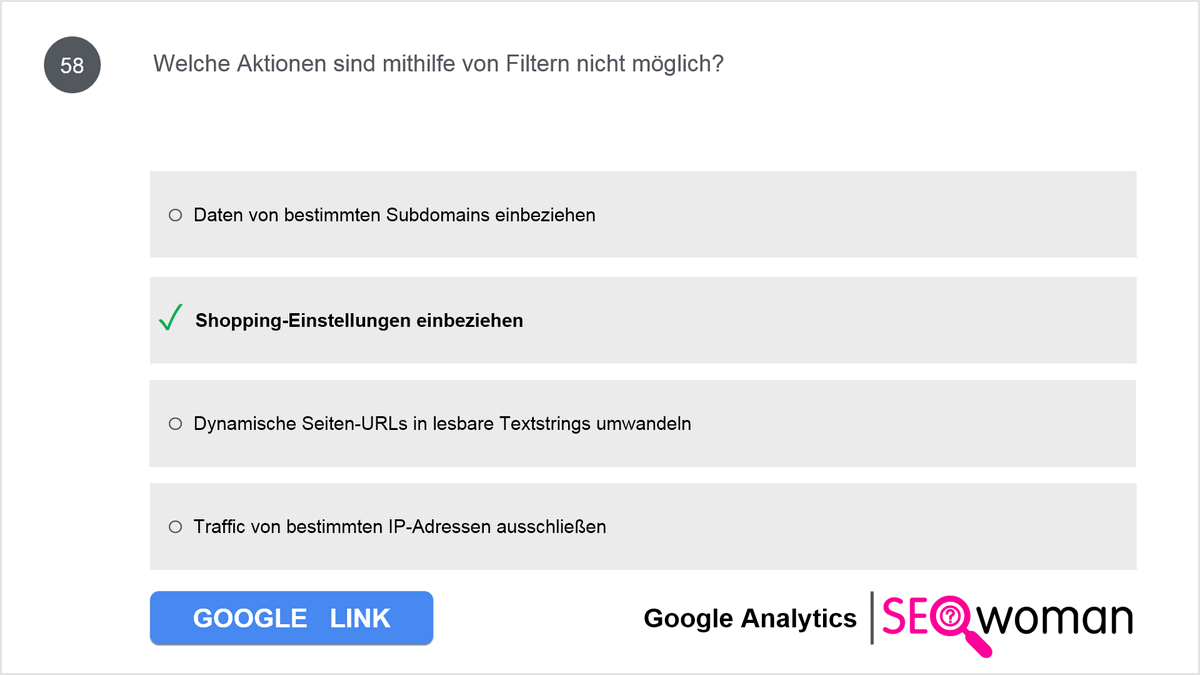 Welche Aktionen sind mithilfe von Filtern nicht möglich?