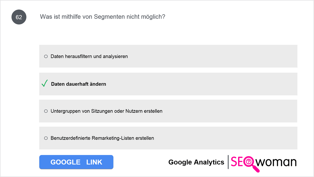 Was ist mithilfe von Segmenten nicht möglich?
