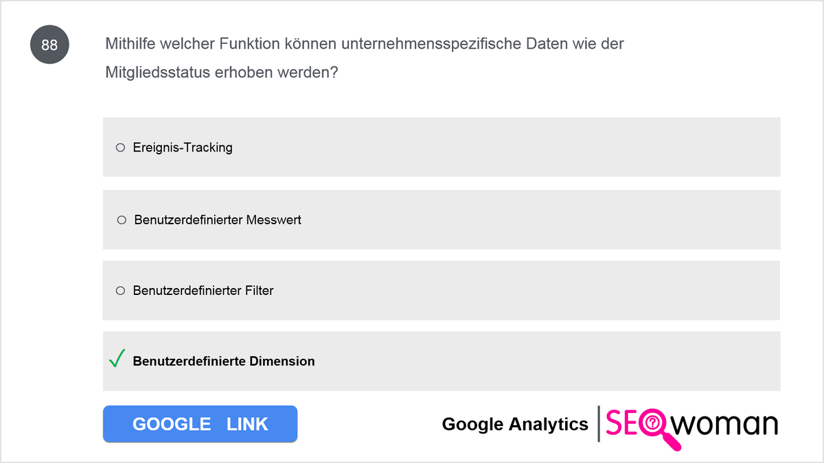 Mithilfe welcher Funktion können unternehmensspezifische Daten wie der Mitgliedsstatus erhoben werden?