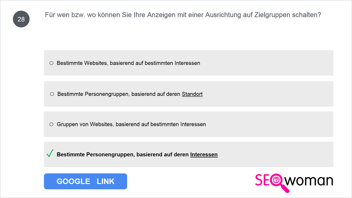 Für wen bzw. wo können Sie Ihre Anzeigen mit einer Ausrichtung auf Zielgruppen schalten?
