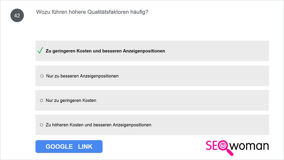 Wozu führen höhere Qualitätsfaktoren häufig?