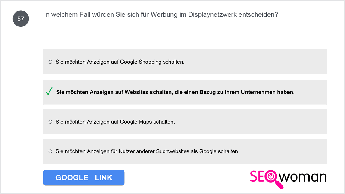 In welchem Fall würden Sie sich für Werbung im Displaynetzwerk entscheiden?