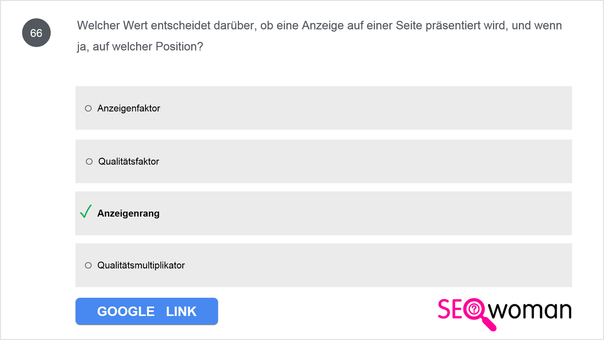 Welcher Wert entscheidet darüber, ob eine Anzeige auf einer Seite präsentiert wird, und wenn ja, auf welcher Position? Welcher Wert entscheidet darüber, ob eine Anzeige auf einer Seite präsentiert wird, und wenn ja, auf welcher Position?