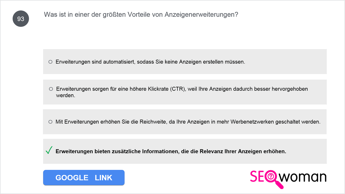 Was ist in einer der größten Vorteile von Anzeigenerweiterungen?