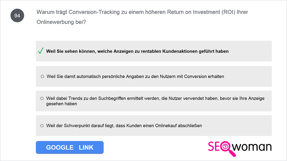 Warum trägt Conversion-Tracking zu einem höheren Return on Investment (ROI) Ihrer Onlinewerbung bei? 