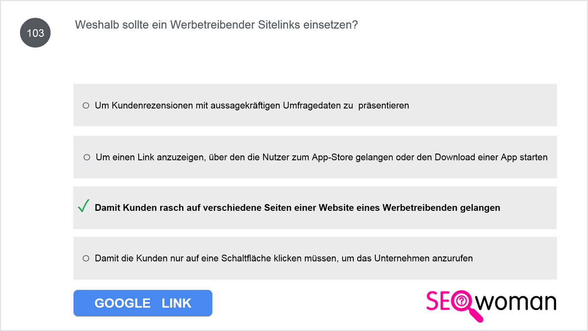 Weshalb sollte ein Werbetreibender Sitelinks einsetzen?