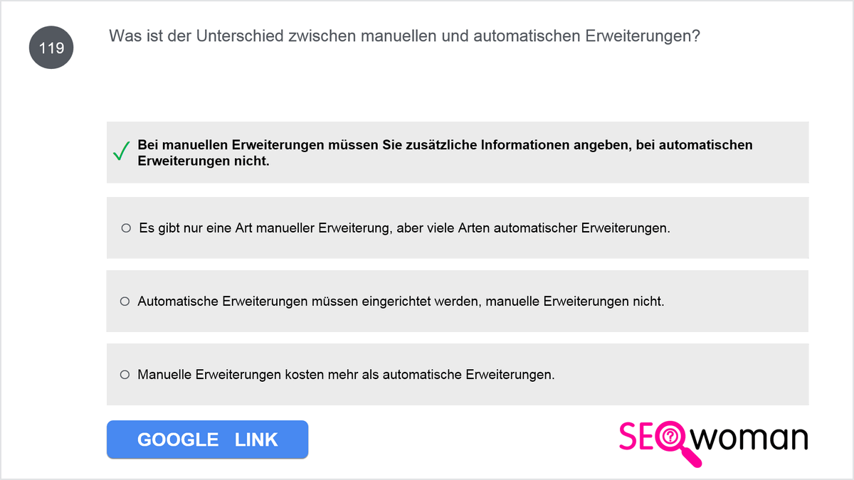 Was ist der Unterschied zwischen manuellen und automatischen Erweiterungen?