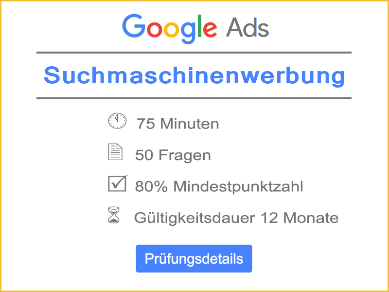 Google Ads SEM Prüfung