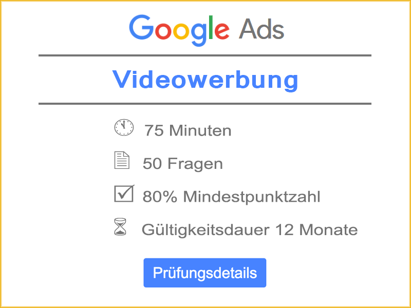 Google Ads Videowerbung Prüfung