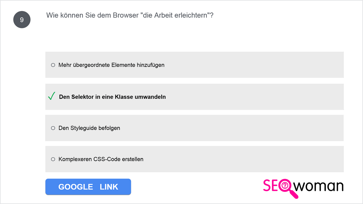 Wie können Sie dem Browser die Arbeit erleichtern?