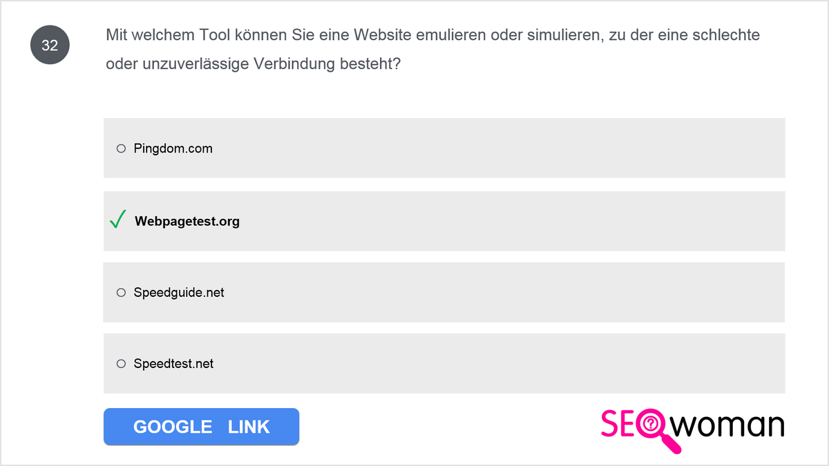 Mit welchem Tool können Sie eine Website emulieren oder simulieren, zu der eine schlechte oder unzuverlässige Verbindung besteht?