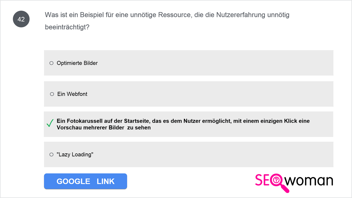 Was ist ein Beispiel für eine unnötige Ressource, die die Nutzererfahrung unnötig beeinträchtigt?