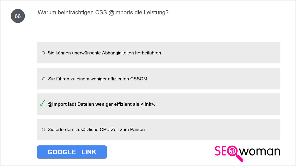 Warum beinträchtigen CSS @imports die Leistung?
