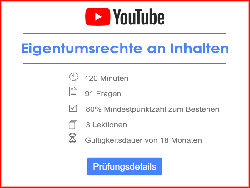 YouTube Eigentumsrechte an Inhalten