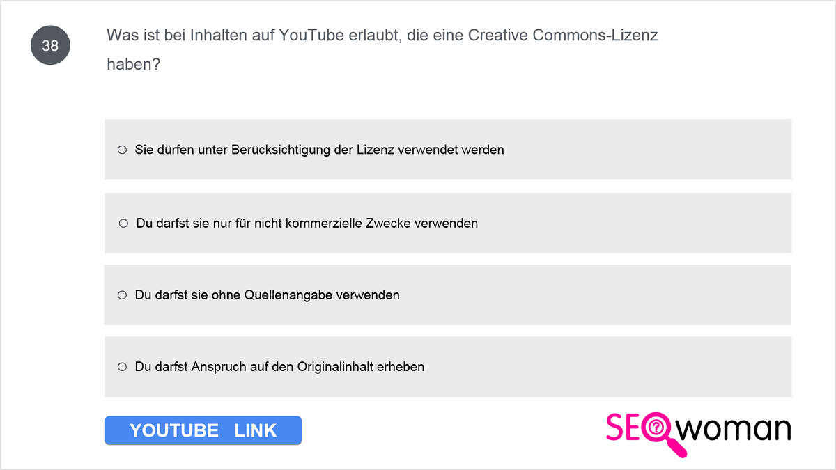 Was ist bei Inhalten auf YouTube erlaubt, die eine Creative Commons-Lizenz haben?