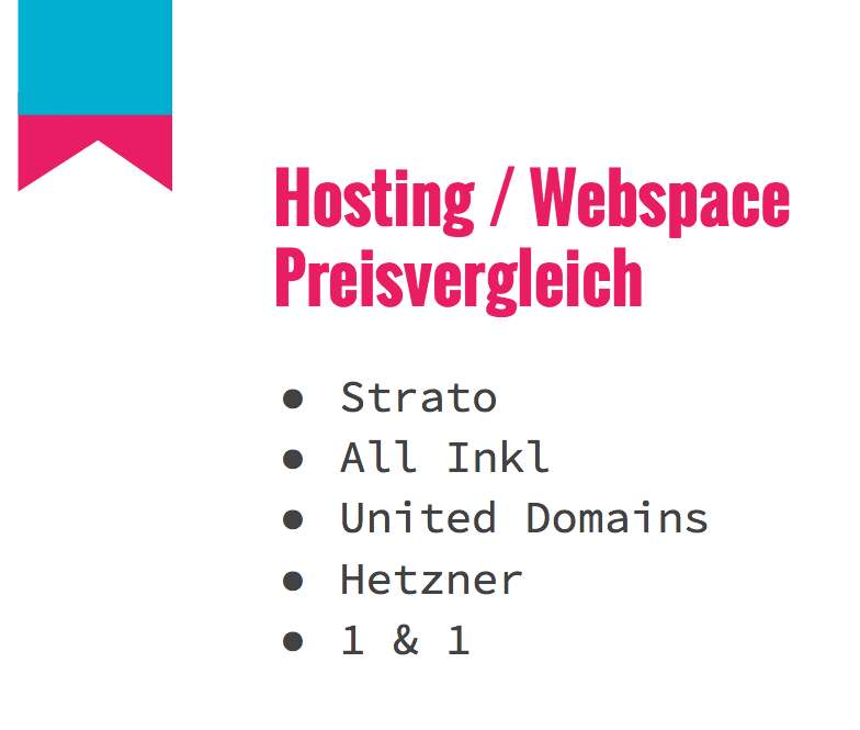 Hosting & Webspace Preisvergleich