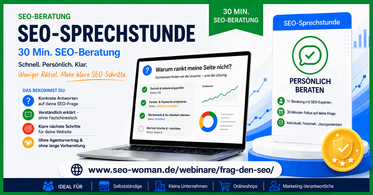 SEO-Sprechstunde buchen SEO-Sprechstunde buchen