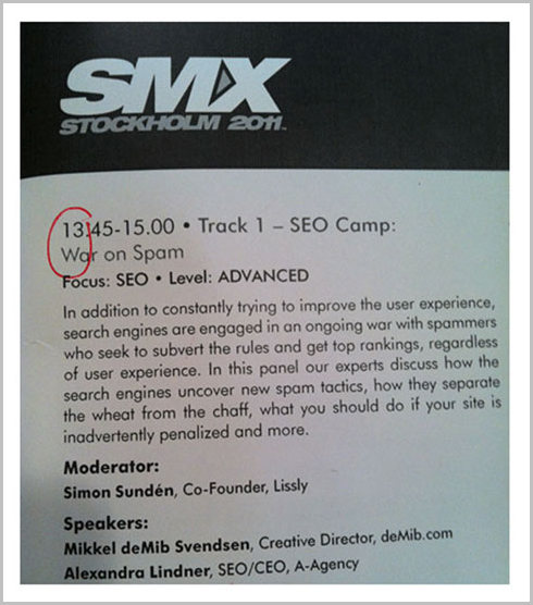 SMX Stockholm War on Spam von Alexandra Lindner alias SEOwoman SMX Stockholm War on Spam von Alexandra Lindner alias SEOwoman