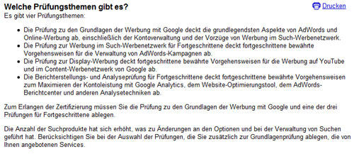 google certification prüfungsthemen