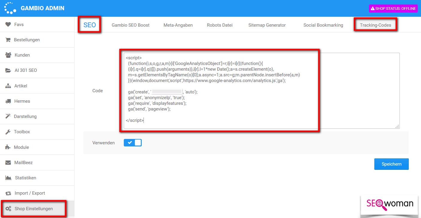 Gambio Analytics Tracking