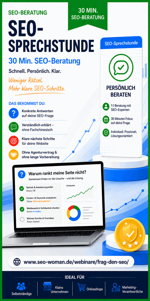 SEO-Sprechstunde Professionelle SEO-Beratung
